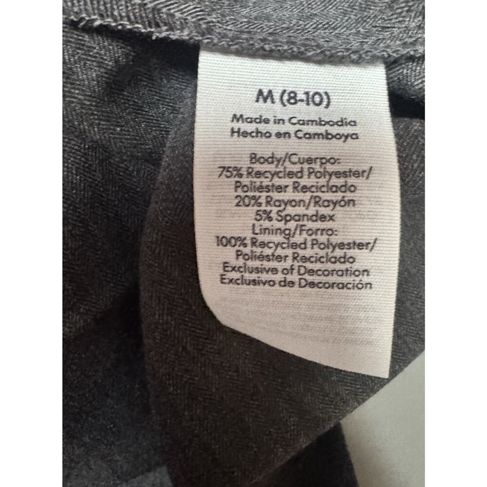 Gray Herringbone Womens Lace Trim Cami Tank Top Babydoll Coquette Bow Sz Medium - Picture 5 of 7